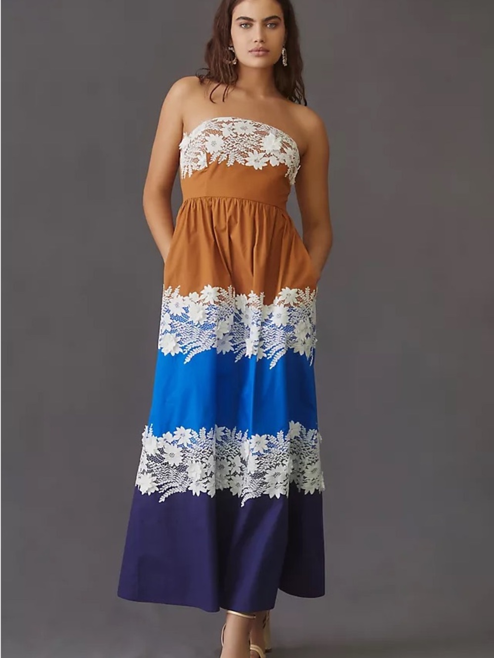 Anthropologie - Vineet Bahl - Colorblock Maxi Dress size 12